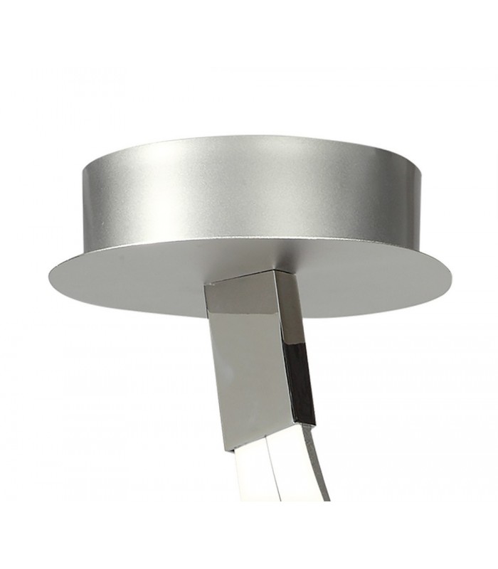 Semi Flush Ceiling 50W LED 3000K, 4000lm, Dimmable Silver, Frosted Acrylic, Polished Chrome - 4
