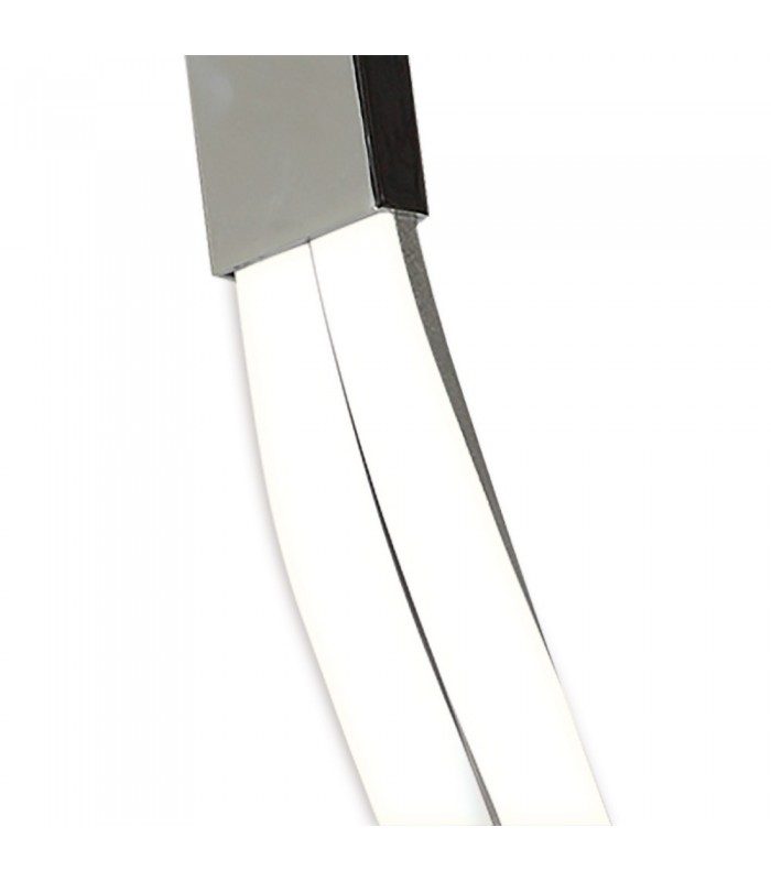 Semi Flush Ceiling 50W LED 3000K, 4000lm, Dimmable Silver, Frosted Acrylic, Polished Chrome - 5