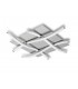 Ceiling 34W LED 3000K, 2600lm, Dimmable Silver, Frosted Acrylic, Polished Chrome - 3