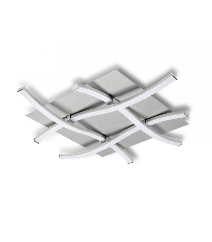 Ceiling 34W LED 3000K, 2600lm, Dimmable Silver, Frosted Acrylic, Polished Chrome - 3