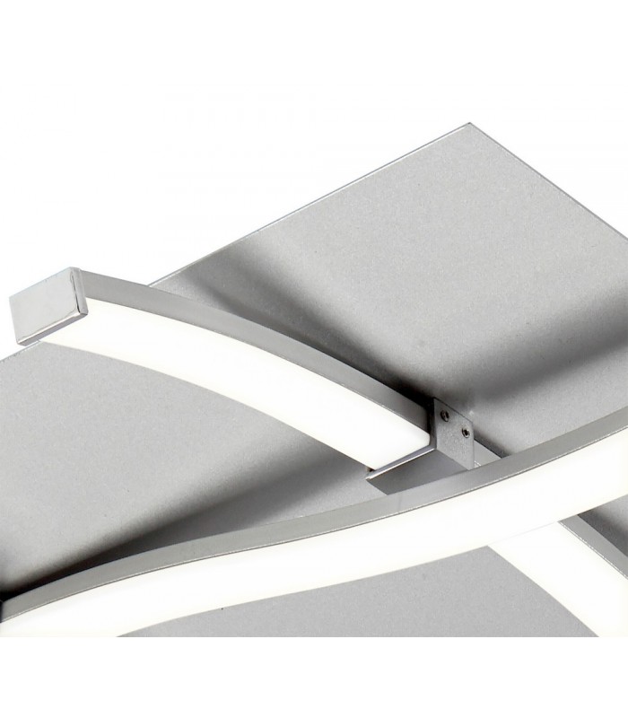 Ceiling 34W LED 3000K, 2600lm, Dimmable Silver, Frosted Acrylic, Polished Chrome - 4