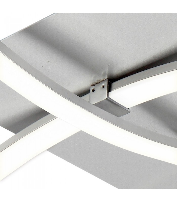 Ceiling 34W LED 3000K, 2600lm, Dimmable Silver, Frosted Acrylic, Polished Chrome - 5