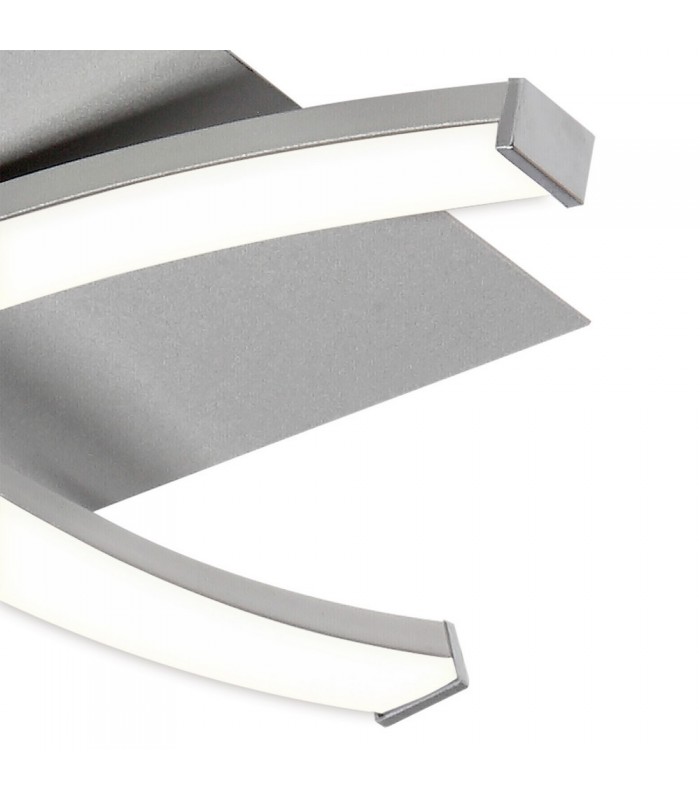 Ceiling 34W LED 3000K, 2600lm, Dimmable Silver, Frosted Acrylic, Polished Chrome - 6
