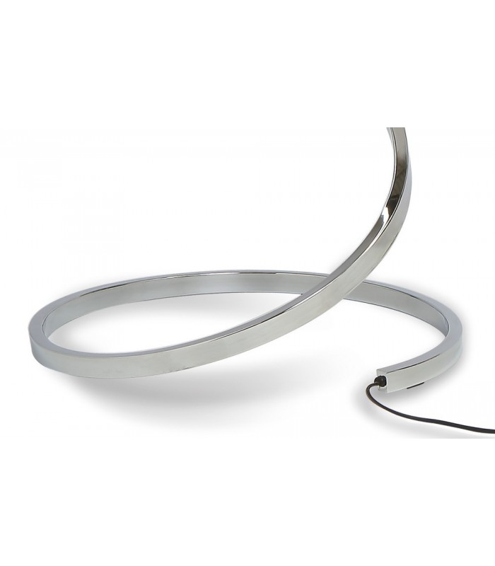 Floor Lamp 22W LED 3000K, 1800lm, Dimmable Silver, Frosted Acrylic, Polished Chrome - 3