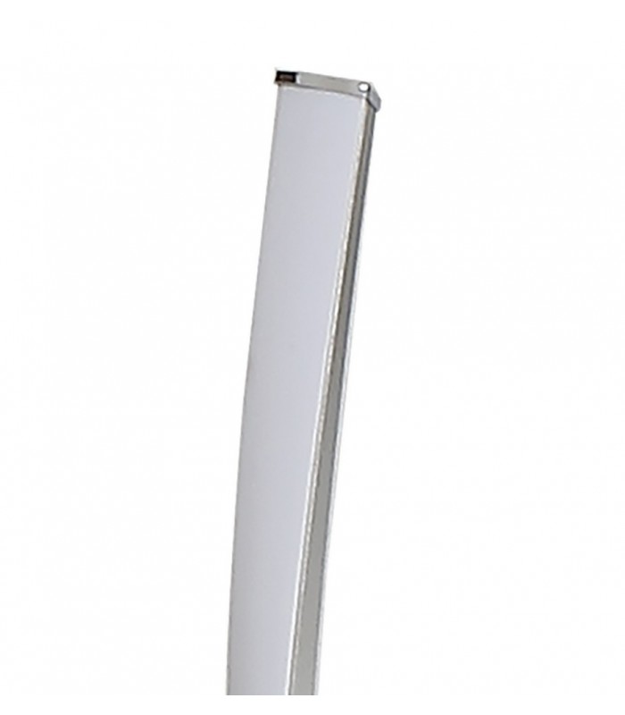 Floor Lamp 22W LED 3000K, 1800lm, Dimmable Silver, Frosted Acrylic, Polished Chrome - 8