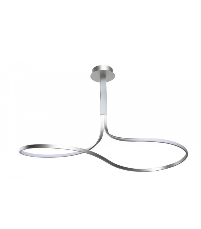 Semi Flush Ceiling 50W LED 3000K, 3900lm, Silver, Frosted Acrylic, Polished Chrome - 3