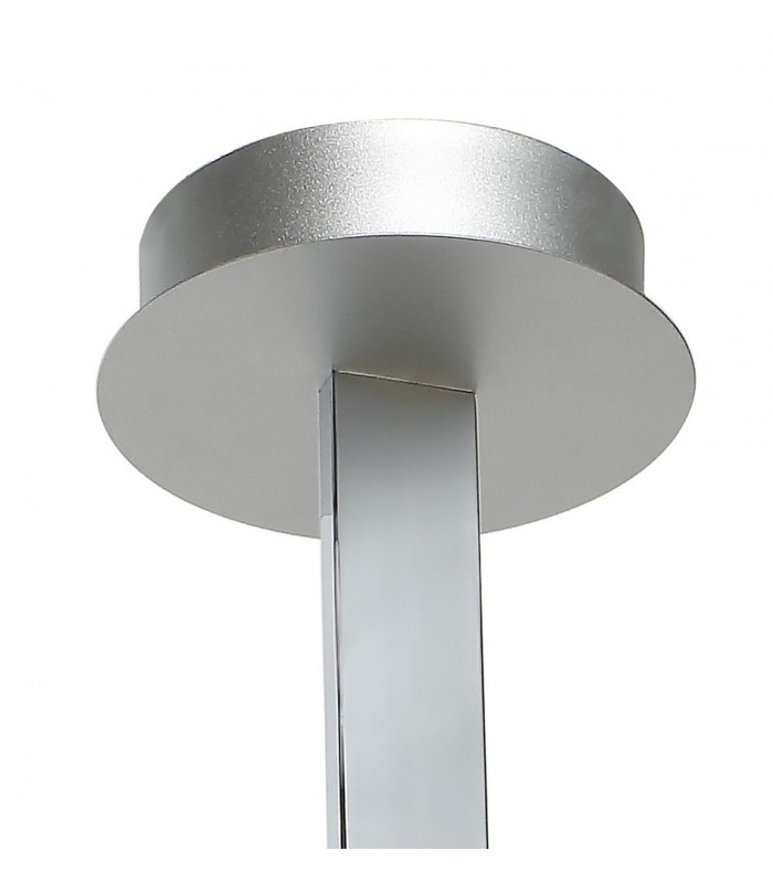 Semi Flush Ceiling 50W LED 3000K, 3900lm, Silver, Frosted Acrylic, Polished Chrome - 4