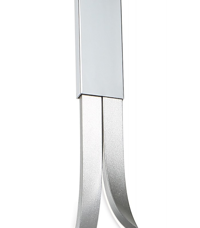 Semi Flush Ceiling 50W LED 3000K, 3900lm, Silver, Frosted Acrylic, Polished Chrome - 5