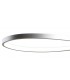 Semi Flush Ceiling 50W LED 3000K, 3900lm, Silver, Frosted Acrylic, Polished Chrome - 7