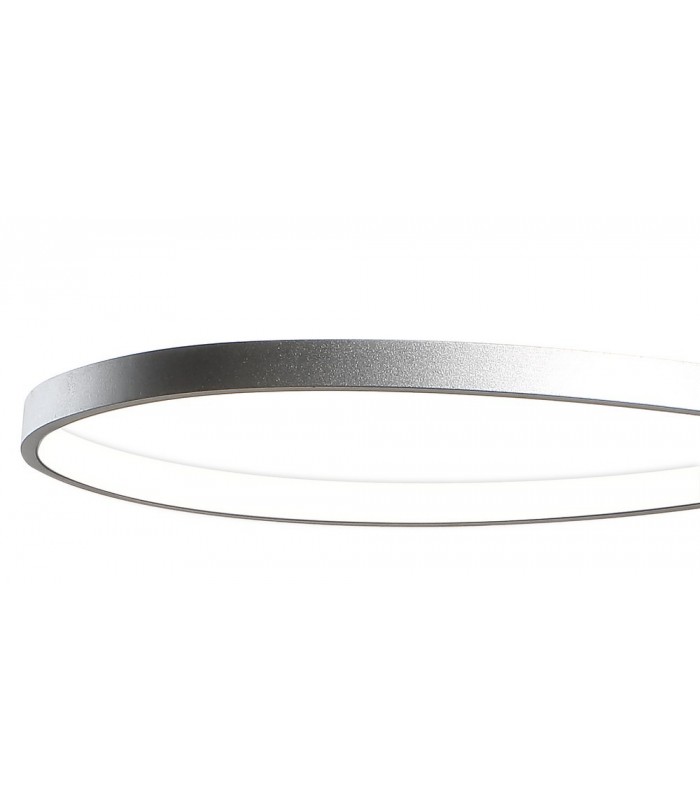 Semi Flush Ceiling 50W LED 3000K, 3900lm, Silver, Frosted Acrylic, Polished Chrome - 7