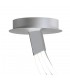 Semi Flush Ceiling 80W LED 3000K, 6200lm, Silver, Frosted Acrylic, Polished Chrome - 4