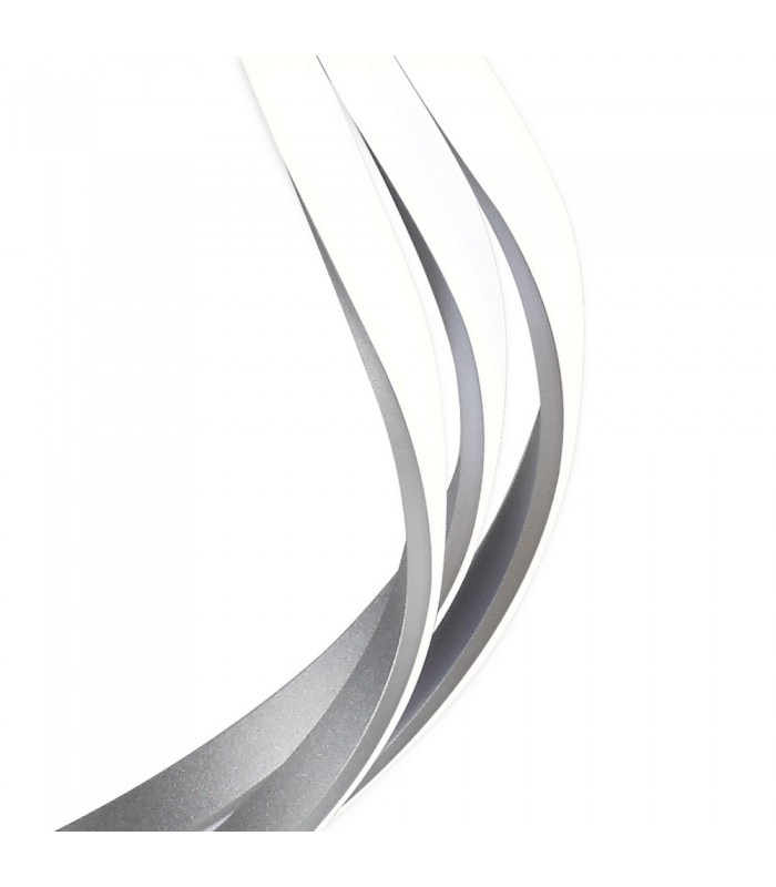 Semi Flush Ceiling 80W LED 3000K, 6200lm, Silver, Frosted Acrylic, Polished Chrome - 5