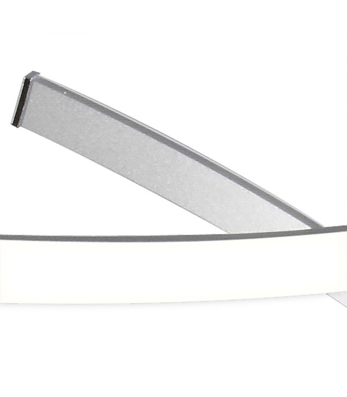 Semi Flush Ceiling 80W LED 3000K, 6200lm, Silver, Frosted Acrylic, Polished Chrome - 7