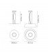Ceiling Pendant Kit 31cm, Polished Chrome, White Acrylic - 2