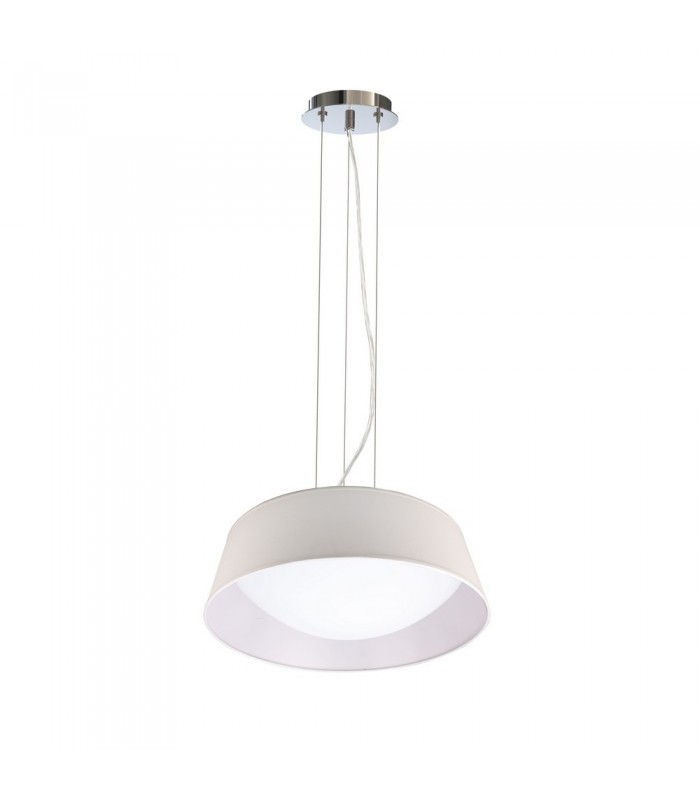 Ceiling Pendant Kit 43cm, Polished Chrome, White Acrylic - 3