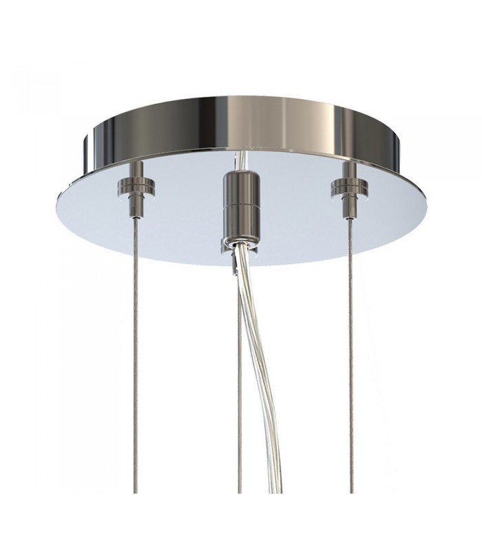 Ceiling Pendant Kit 43cm, Polished Chrome, White Acrylic - 4