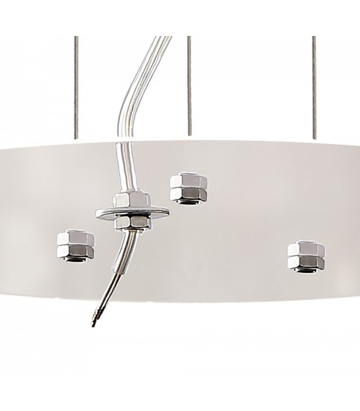 Ceiling Pendant Kit 43cm, Polished Chrome, White Acrylic - 7