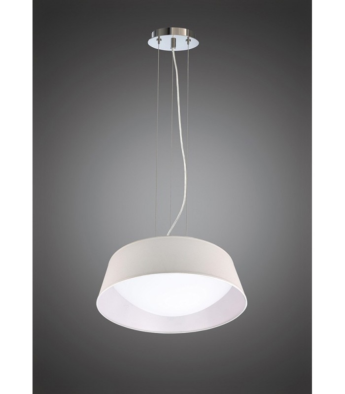 Ceiling Pendant Kit 43cm, Polished Chrome, White Acrylic - 8