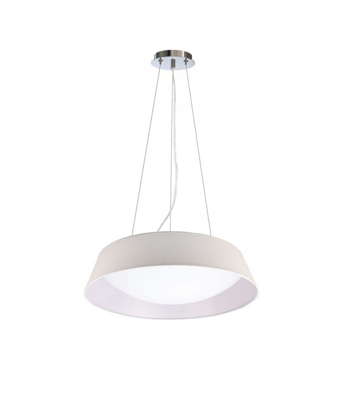 Ceiling Pendant Kit 59cm, Polished Chrome, White Acrylic - 3