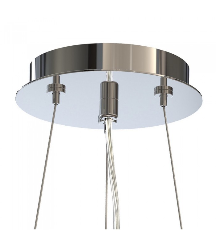 Ceiling Pendant Kit 59cm, Polished Chrome, White Acrylic - 4