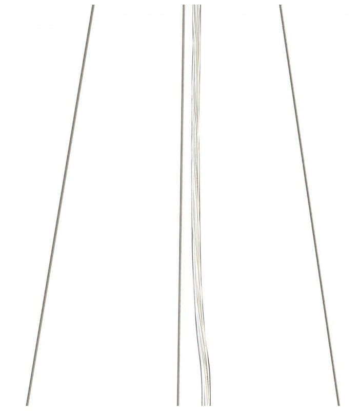 Ceiling Pendant Kit 59cm, Polished Chrome, White Acrylic - 5