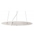 Ceiling Pendant Kit 59cm, Polished Chrome, White Acrylic - 6