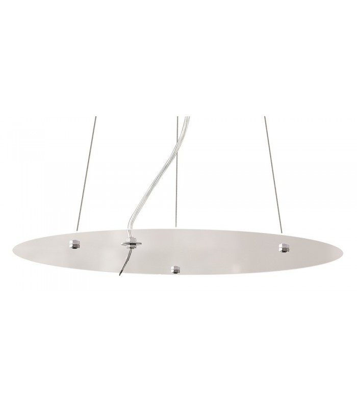 Ceiling Pendant Kit 59cm, Polished Chrome, White Acrylic - 6