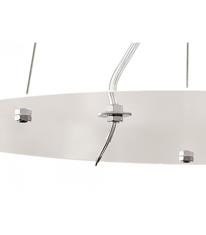 Ceiling Pendant Kit 59cm, Polished Chrome, White Acrylic - 7