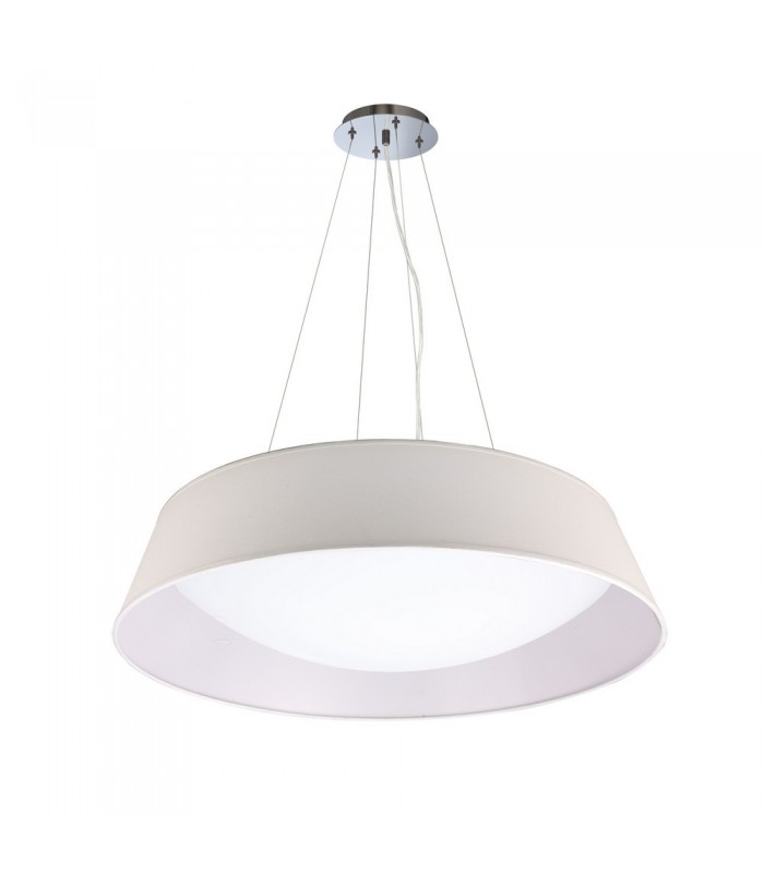 Ceiling Pendant Kit 90cm, Polished Chrome, White Acrylic - 3