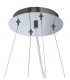 Ceiling Pendant Kit 90cm, Polished Chrome, White Acrylic - 4