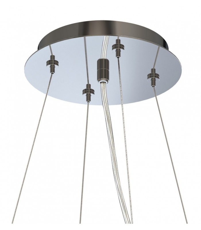 Ceiling Pendant Kit 90cm, Polished Chrome, White Acrylic - 4