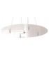 Ceiling Pendant Kit 90cm, Polished Chrome, White Acrylic - 6