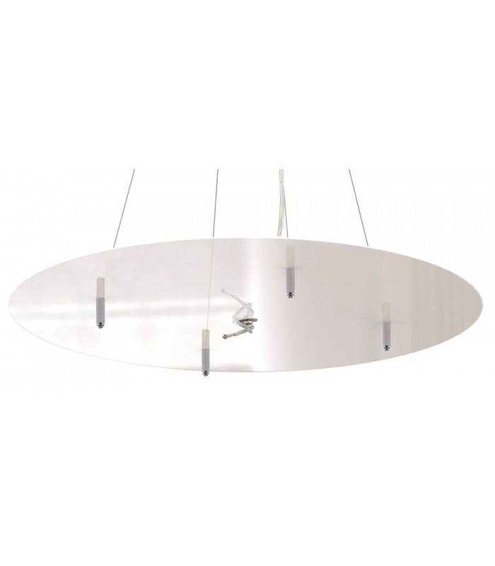 Ceiling Pendant Kit 90cm, Polished Chrome, White Acrylic - 6