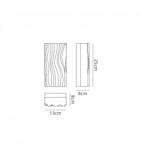Wall Lamp 12W LED White IP44 3000K, 720lm, Polished Chrome, White Acrylic - 2
