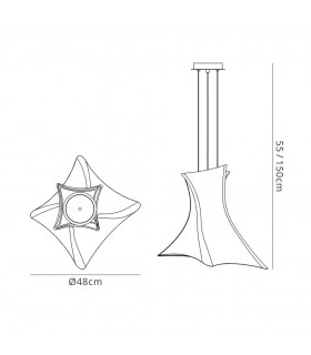 Dome Ceiling Pendant E27, Gloss White, Polished Chrome - 2