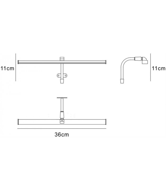Wall Lamp 7W LED Chrome IP44 4000K, 420lm, Silver, Frosted Acrylic, Polished Chrome - 2