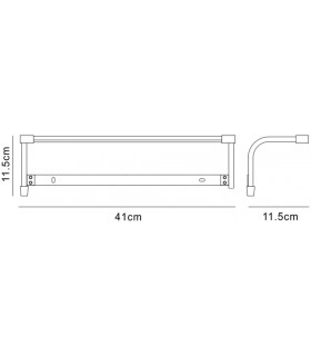 Wall Lamp 6W LED Chrome IP44 4000K, 420lm, Silver, Frosted Acrylic, Polished Chrome - 2
