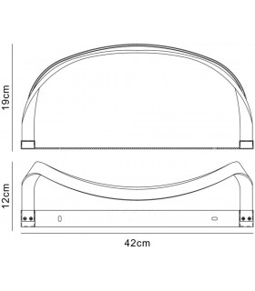 Wall Lamp 12W LED Chrome IP44 4000K, 840lm, Silver, Frosted Acrylic, Polished Chrome - 2