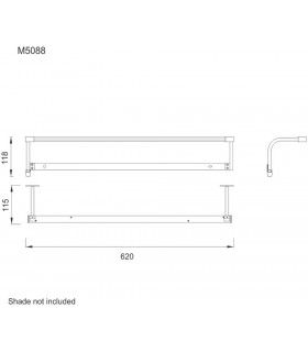 Wall Lamp 10W LED Big Double IP44 4000K, 850lm, Silver, Frosted Acrylic, Polished Chrome - 2