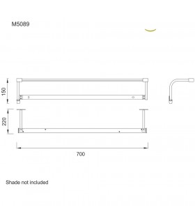Wall Lamp 12W LED Big Wave IP44 4000K, 950lm, Silver, Frosted Acrylic, Polished Chrome - 2