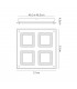Flush Light 51cm Square 48W LED 4000K, 3100lm, Polished Chrome, Sand Diamond - 2