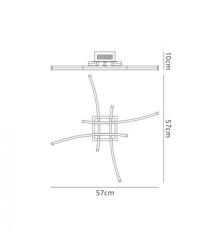 Flush Ceiling 26W LED Satin Nickel, Polished Chrome 3000K, 1800lm, - 2