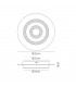 Flush Light 35cm Round 18W LED 4000K, 1800lm, Polished Chrome, Sand Diamond - 2