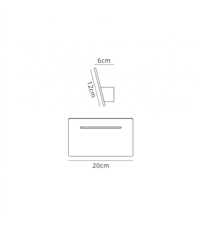 Wall Lamp Rectangular 4W LED 4000K, 360lm, White - 2