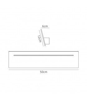 Wall Lamp Rectangular 12W LED 4000K, 1080lm, White - 2