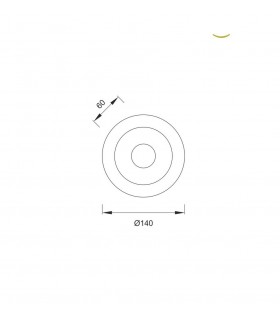 Wall Lamp 14cm Round 4W LED 4000K, 360lm, Aluminium, Acrylic - 2