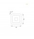 Wall Lamp 14cm Square 4W LED 4000K, 360lm, Aluminium, Acrylic - 2