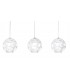 Ceiling Pendant 3 Light E27 Line, Gloss White, Polished Chrome - 5