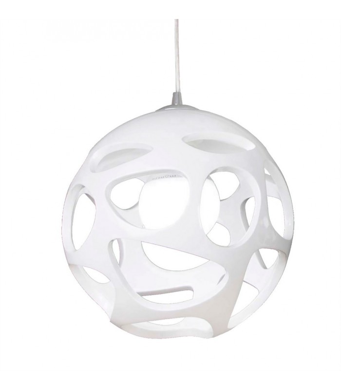 Ceiling Pendant 3 Light E27 Line, Gloss White, Polished Chrome - 6