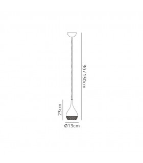 Ceiling Pendant 1 Light GU10 Polished Chrome - 2